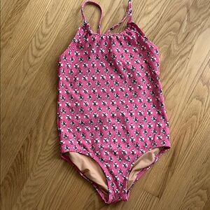 Crewcuts Pink and White One Piece Swimsuit